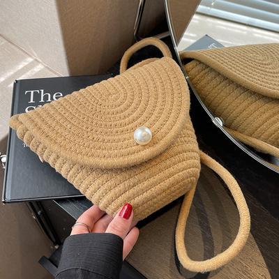 Letnia torba w stylu wakacyjnym Lafite Woven Bag Uniwersalna torba na ramię na co dzień Torba podróżna na plażę Jedno ramię pleciona torba damska