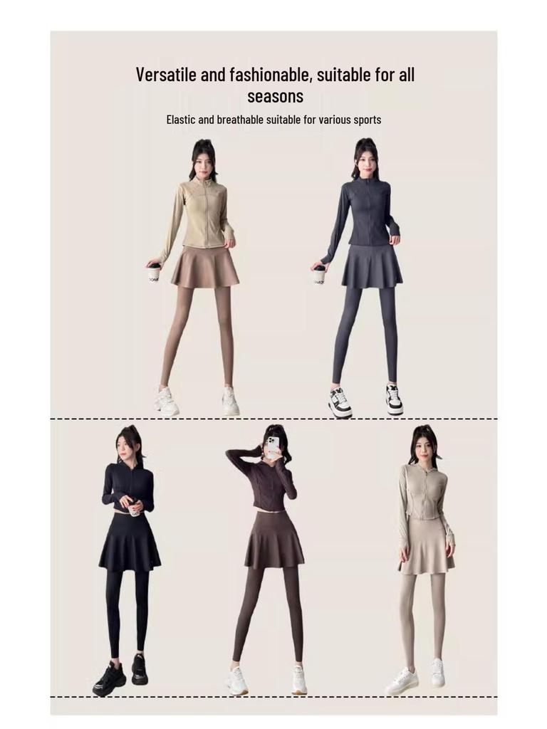 Women's Quick-Dry Yoga & Running Culottes: Spring/Autumn, Anti-Exposure, High-End Casual Sportswear