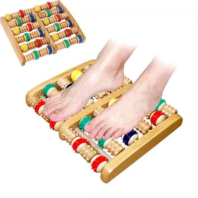 Ahşap Ayak Masajı Silindiri Akupresür Rahatlatıcı Masaj Ağrı Stres Giderici Shiatsu Silindiri Ayak Bakımı Masajı Toptan