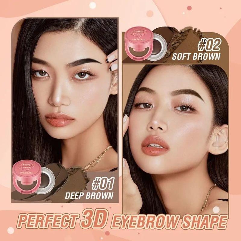PINKFLASH - 2 in 1 Duo Effect Eyebrow Kit - 3 Color
