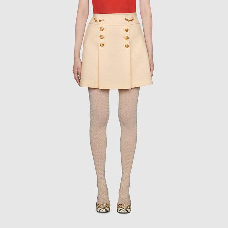 button detail A-line mini skirt 643330-ZAF5T-9205