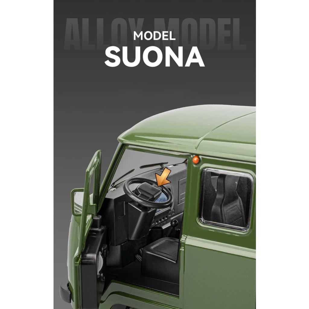 1/18 UAZ Traveler Alloy Van Car Model Diecasts Metal Off-road Vehicles Car Model Simulation Sound Light Collection Kids Toy Gift