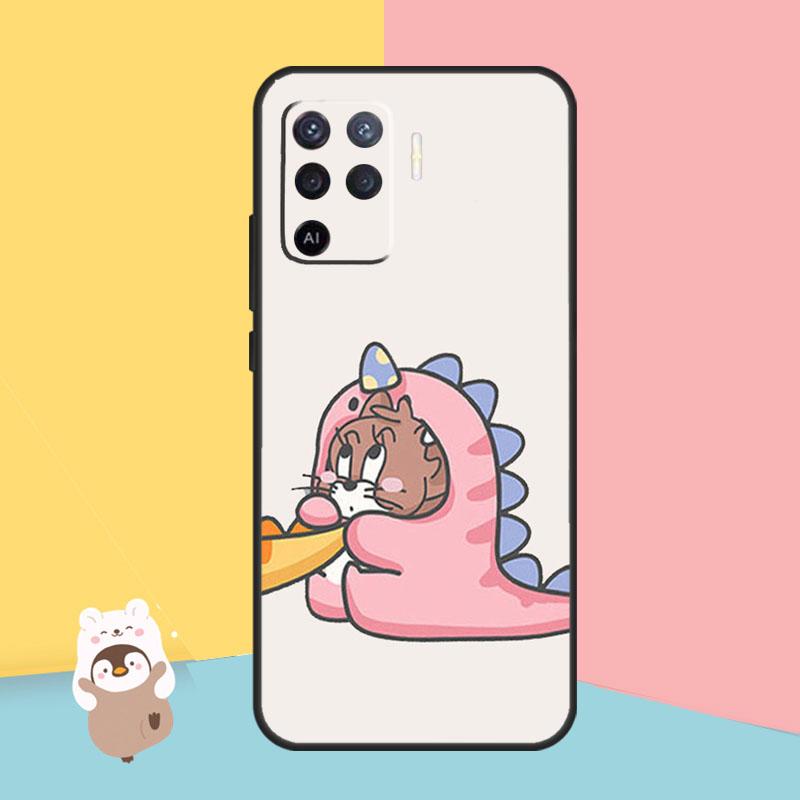 Cute Cartoon Animal Dinosaur Couple Case For OPPO Find X5 X3 Lite Pro A15 A16 A52 A72 A5 A9 A31 A53 A83 A93 A54 A74 A94 Cover