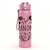 1PC Heart Shape Grandma Text Print 750ml Color Plastic Sports Water Bottle Leakproof Flip Straw Lid Suitable for Sports Office Home Use
