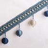 5.5M Curtain Sewing Tassel Fringe Lace Crystal Beads Weave Ball Trim Upholstery Home Decor Elegant Delicate Curtain Accessories