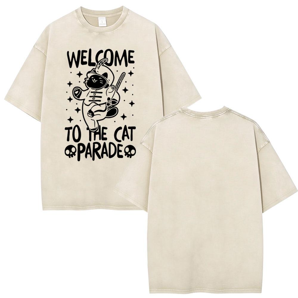 Rock Band My Chemical Romance Washed Tshirt The Black Parade  Tour Merch Tshirts Mens Clothing Vintage T Shirt Streetwear