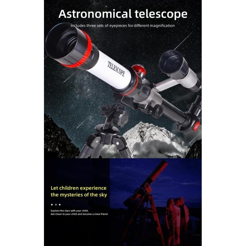 Tragbares professionelles astronomisches Teleskop für den Außenbereich mit hoher Vergrößerung für das monokulare Experiment mit Nachtsicht bei schwachem Licht für Kinder