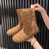 Maillard Retro Hollow Short Boots Short Boots Summer Thin Flat Bottom Breathable Hole Cool Boots Slippers Women