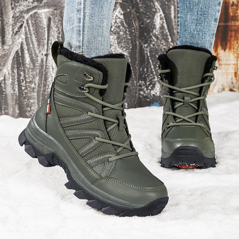 36-45Herren Winter Baumwollschuhe High-Top Plus Samt Warm Damenstiefel Rutschfest Abriebfest Schneestiefel