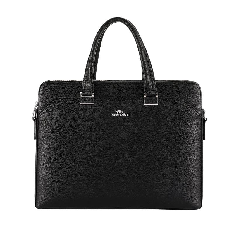 

TS JYL laptop bag,New Men Briefcase Shoulder Korean Light Luxury Plaid PVC Laptop Handbag OneSize чёрный
