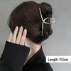 Pinza a morsetto in metallo ad alto livello con fiocco per capelli 2024 per donna: Pinza per Capelli a Forma di Squalo, Grande, Elegante, Stile Freddo, per la Nuca