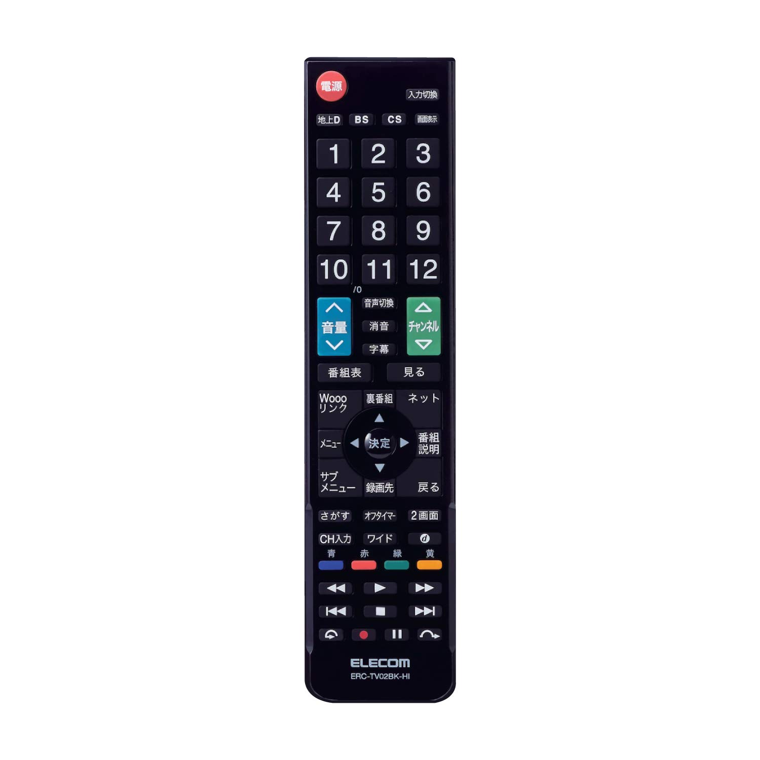 

Пульт дистанционного управления ELECOM TV для Hitachi Пульт дистанционного управления Hitachi Wooo, который можно использовать сразу же без каких-либо настроек Черный [требуется простота] ERC-TV02XBK-HI
