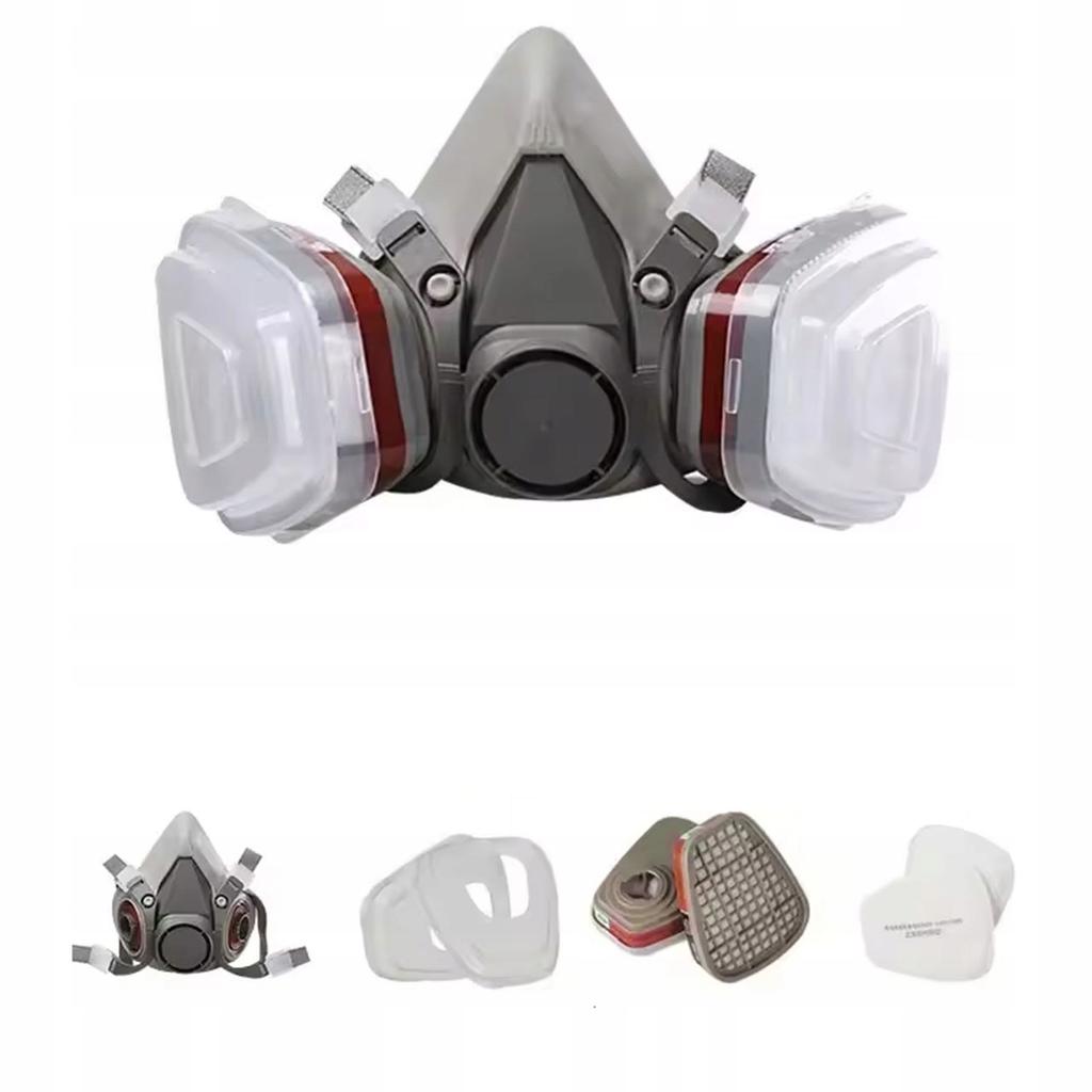 Rosfix Schutzmaske SafeBreath 6200 – 7-in-1-Set zum Lackieren | Atemschutz | Kompatibilität mit 3M-Filtern