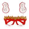 Holiday Party Supplies for Photos Christmas Glasses Photo Booth Props, Felt Reindeer Santa Snowman Eyeglasses Festive Costume Holidays Party,