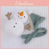 Plush Stuffed Toy Christmas Snowman Wearing It With  Hat And Scarf  Child Gift