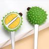 Stainless Steel Spoon, with Strawberries Durians Watermelons Avocados Decor, Durable Rust-Resistant Dessert Spoon, for Coffee Tea Stirring And Eating