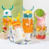 Water Bottle Manufacturer Children's Cartoon Antlers Plastic Cup Outdoor Sports Portable Kettle with Lifting Rope Bouncing Cover Water Belly Cup