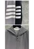 TIME BREATHE Men's Korean Style Hooded Jacket - Spring/Autumn Trendy Four-Bar Outdoor Top