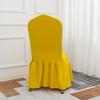 Solid Color Thick and Highly Elastic Stretch Chair Cover Wedding Pleated Skirt Style Chair Covers Suitable for Hotel Party and Banquet Decoration