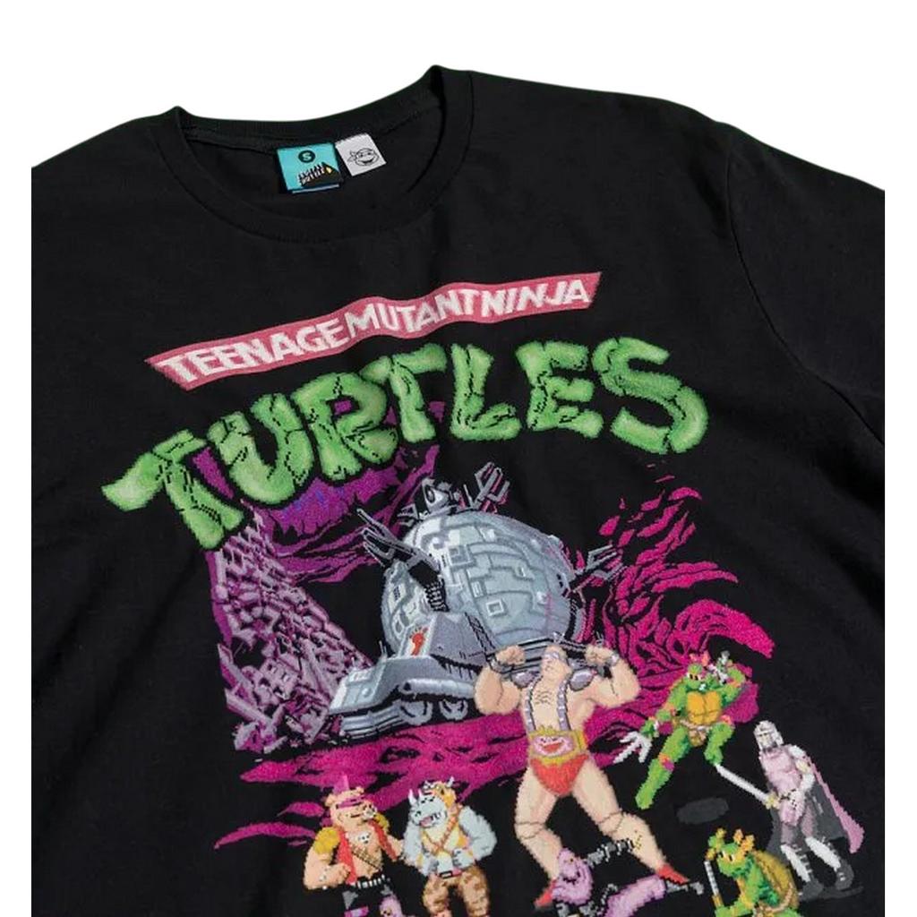 Teenage Mutant Ninja Turtles Unisex Adult Technodrome Pixel T-Shirt