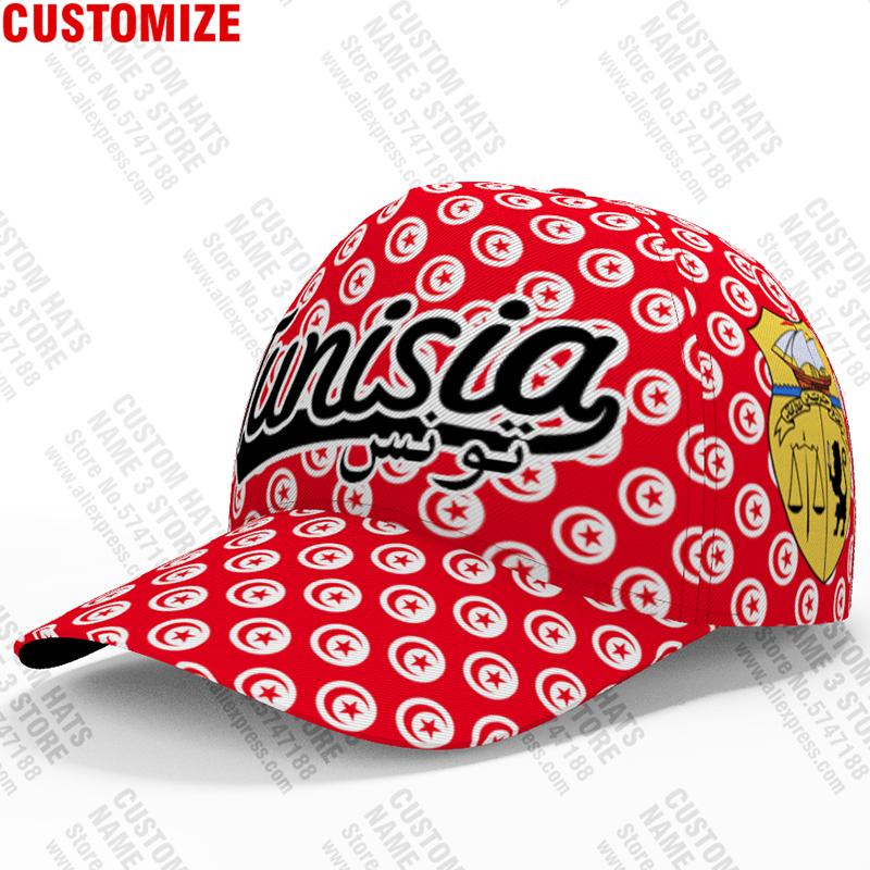 Tunisia Youth Diy Free Custom Name Number Tun Hat Nation Flag Tunisie Tn Islam Arabic Arab Tunisian Print Photo Baseball Cap