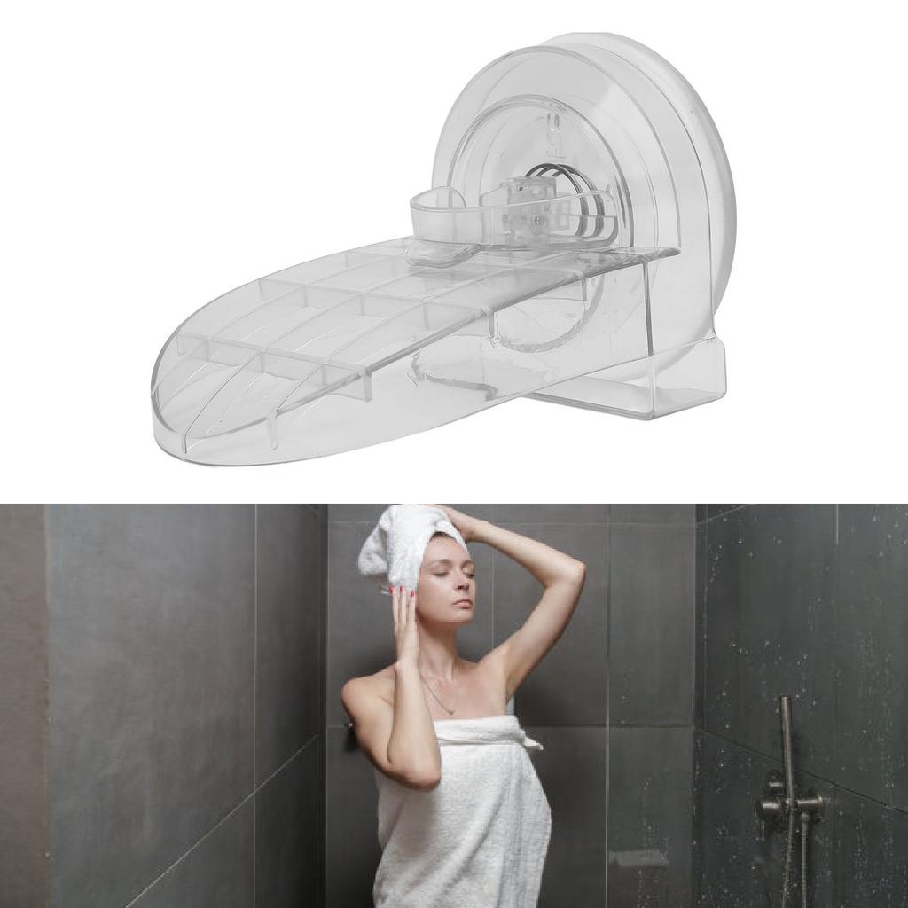 Shower Foot Rest Non Slip Suction Cup No Drilling Clear Shower Leg Assist for Bathroom