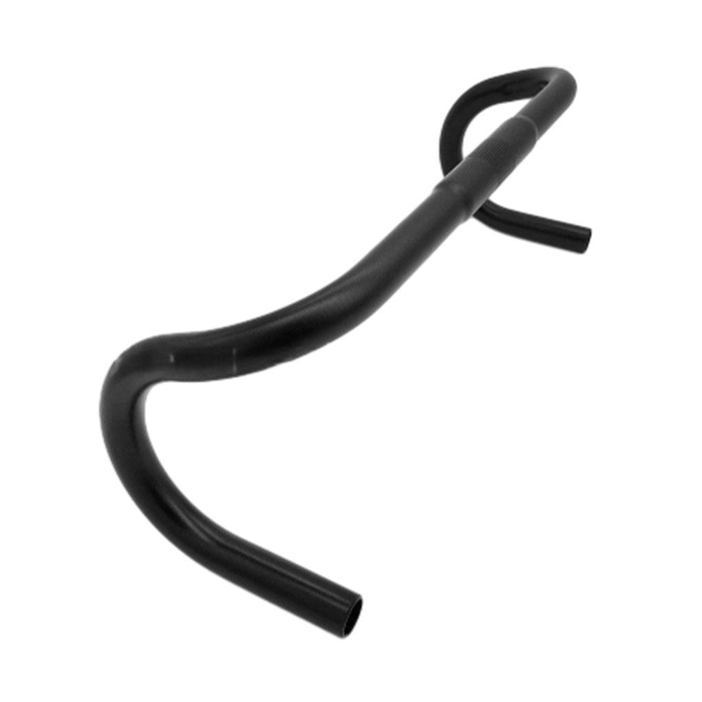 Прочный и долговечный руль-ласточка из алюминиевого сплава для дорожного велосипеда для широкой совместимости, велосипедный руль-ласточка, серебристый чёрный