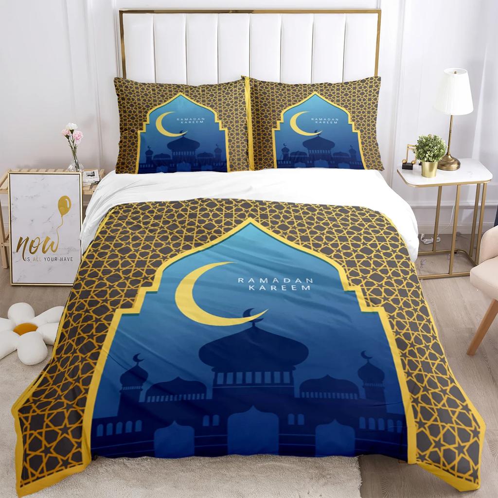 Muslim Prayer Kawaii  Bedding Sets New Greek Key Meander Duvet Cover Sets Bed Linens Queen King Size Modern Geometric Bedspread