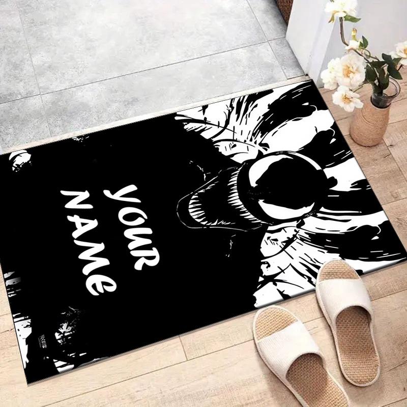 Custom Venom Mat Personalized Name, Polyester Washable Indoor Entryway Rug, Gift for Christmas, Easter, Thanksgiving Day