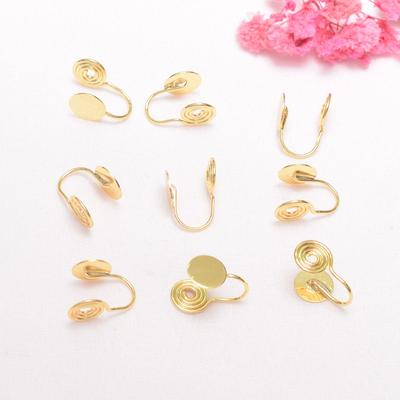 10pcs 18K Gold Bag, Color-Preserving Mosquito Coil Disc, Ear Clips, Accessories, Ear Clips Converter, Painless Studs,, Invisible Ears.