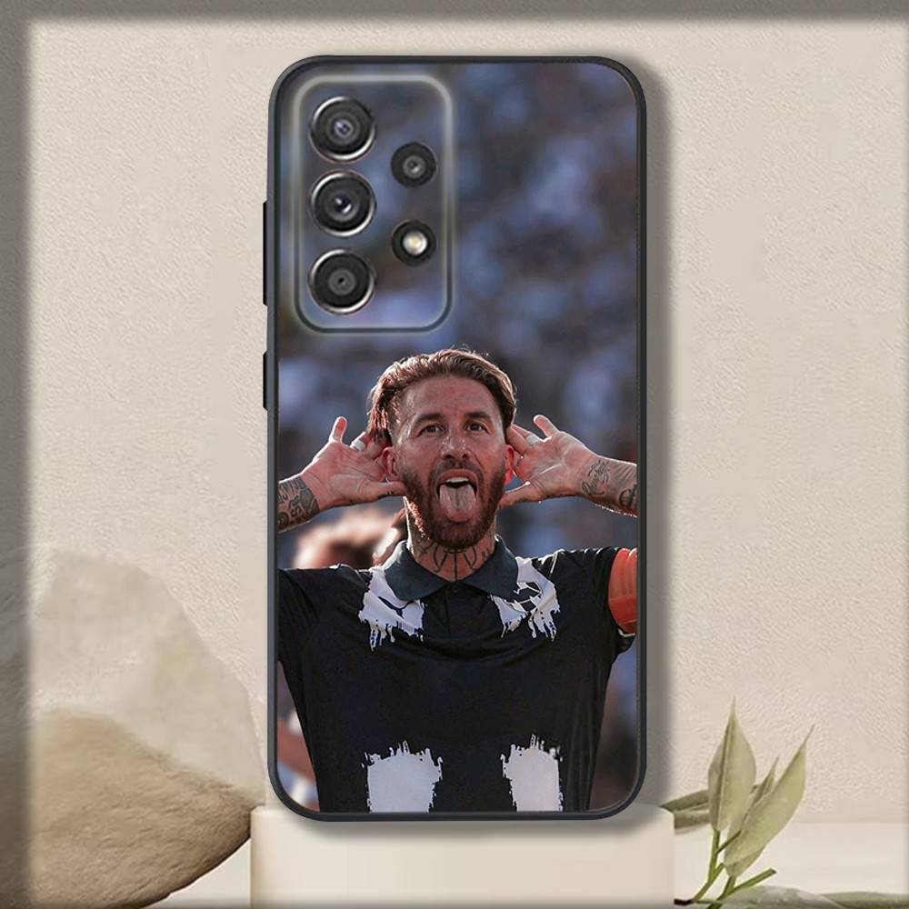 Soccer S-Sergio R-Ramos Phone Case For Samsung S 25,24,23,22,30,21,10,9,Ultra,Plus,Lite,FE,4,5 G Soft Black Case