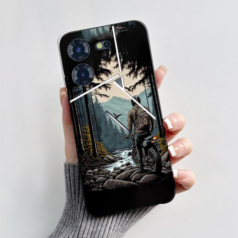 For Tecno Pova 5 Pro Case Cover Shockproof Black Wukong Phone Cases For Tecno Pova 5 Silicone Back Cover Pova5 Pro Bumper Fundas