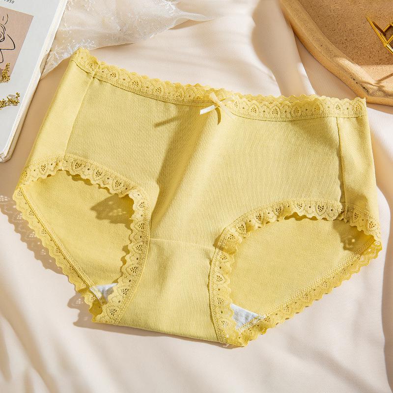 

Красива та мила нижня білизна Бант Зручна нижня білизна середньої талії Жіноча бавовняна білизна Еластична дихаюча білизна XL