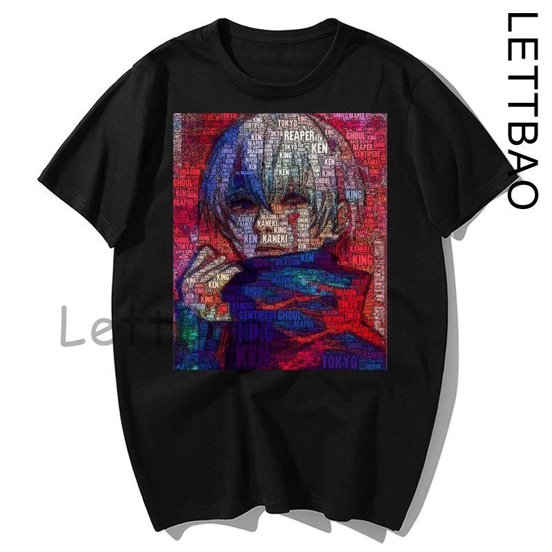 Japanese Anime Tokyo Ghoul T Shirt Men Kawaii Cartoon Kaneki Ken Graphic Fashion Unisex Tshirt