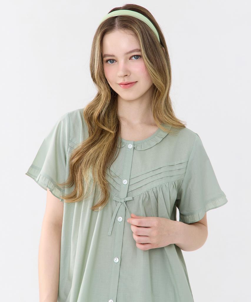 Meipeullawo Classic Mint Short Sleeve Pure Cotton Women'S Plus Size Pajama Set