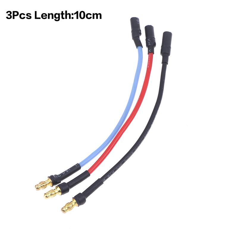 3Pcs RC Motor/ESC Extension Cable 10CM/25CM With 16AWG Silicone Cable 3.5mm Banana Head For RC Drone Car Toy Diy Accessories
