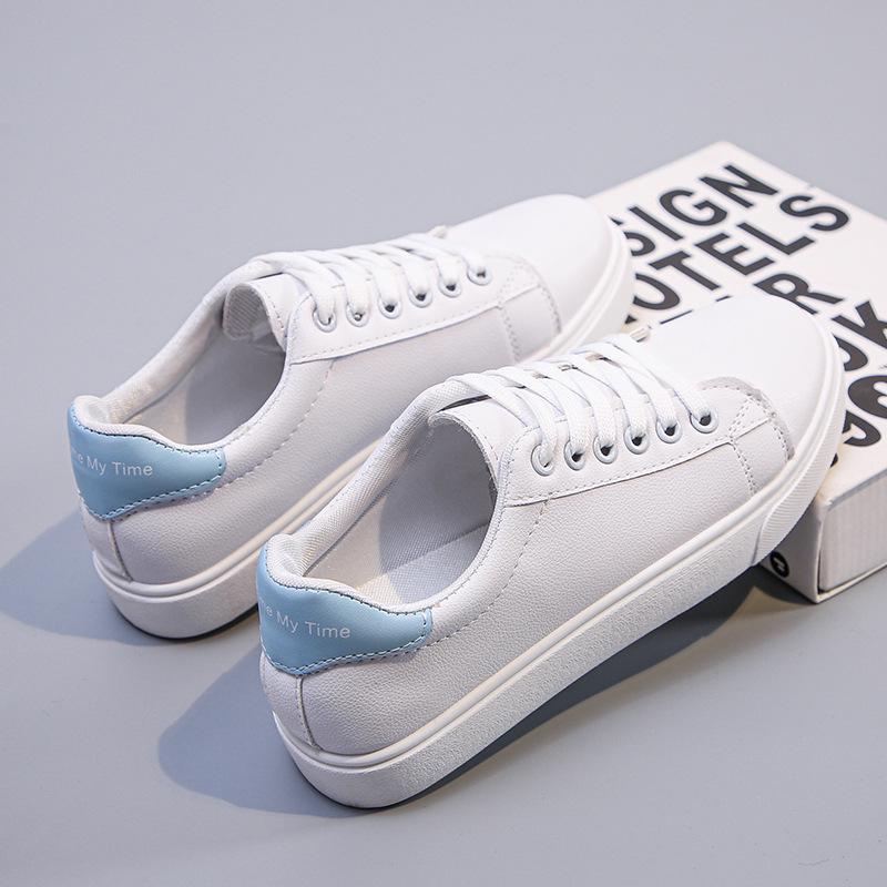 

2025 Spring/Autumn Women s White Low Heel Fashion Sneakers - Flat Heel, Casual Sports Style 36 синій