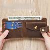 Multifunktionale Geldbörse aus echtem Leder, Geldbörse mit mehreren Fächern, Kartenetui, Tasche mit hochwertiger Haptik, Geldbörsentasche
