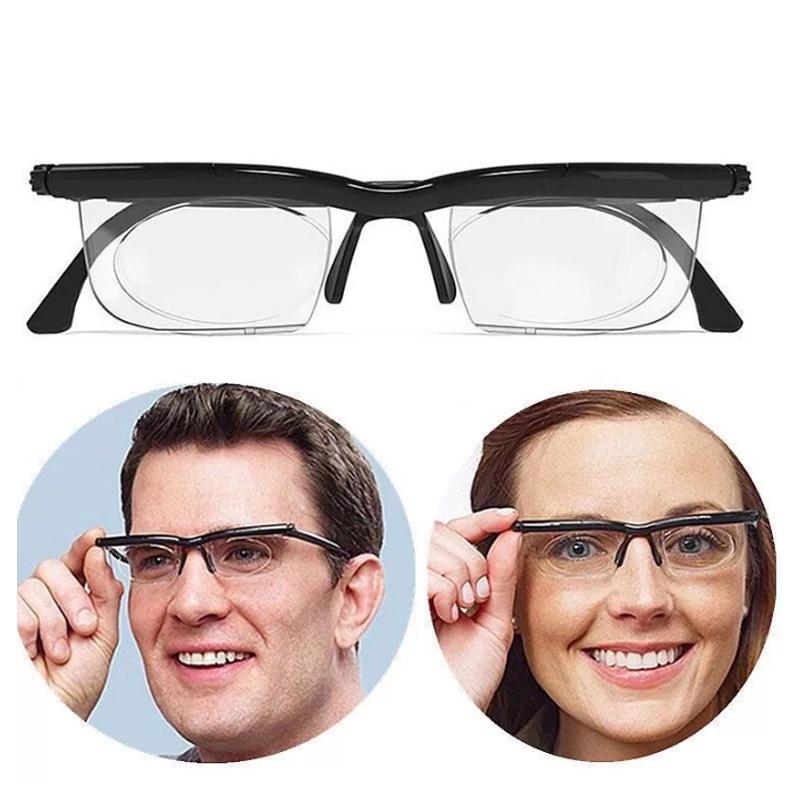 Vision Adjustable Dial Lens Eyes Glassses Focus Reading Tv Universal Driving