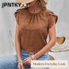 JPNTKY Women's Fashion Casual O-Neck Short Sleeve Blouses & Shirts