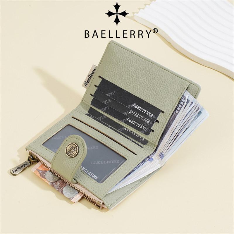 Baellerry Flowers Print Women Fashion Short Wallets Artificial Leather Zipper Coin Purse Money Pack