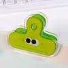 1pcs Cartoon Pp Clip Acrylic File Dovetail Book Data Clip Cute Funny Expression Eye Clip Long Tail Acrylic File For Office Tools
