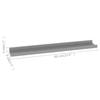 VidaXL Étagères murales 4 pcs Gris 60x9x3 cm