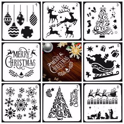 Christmas Painting Templates, Merry Christmas, DIY Album, Painting Templates, Creative Templates