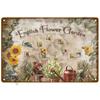 Garden Flower Rules Metal Sign Vintage Metal Plaque Plates Decor For Pub Bar Home Wall Decor Art Tin Signs Flower Poster Gift