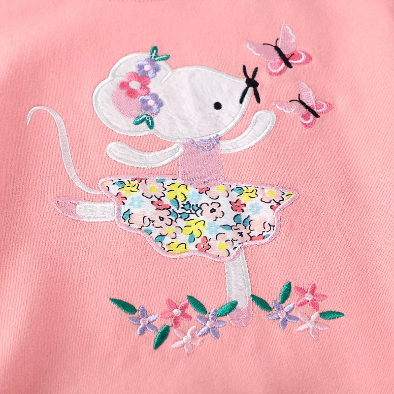 2025 New Style Girls' Spring Sweatshirt - Small & Medium Children's European & American Fashion