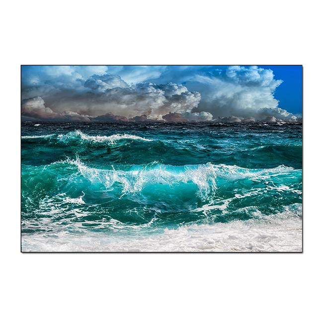 Sonnenaufgang, Meereslandschaft, Strand, Leinwandgemälde, moderne Poster und Drucke, Cuadros, Wandkunst, Bilder, Wohnzimmer, Heimdekoration, ohne Rahmen, ohne Rahmen