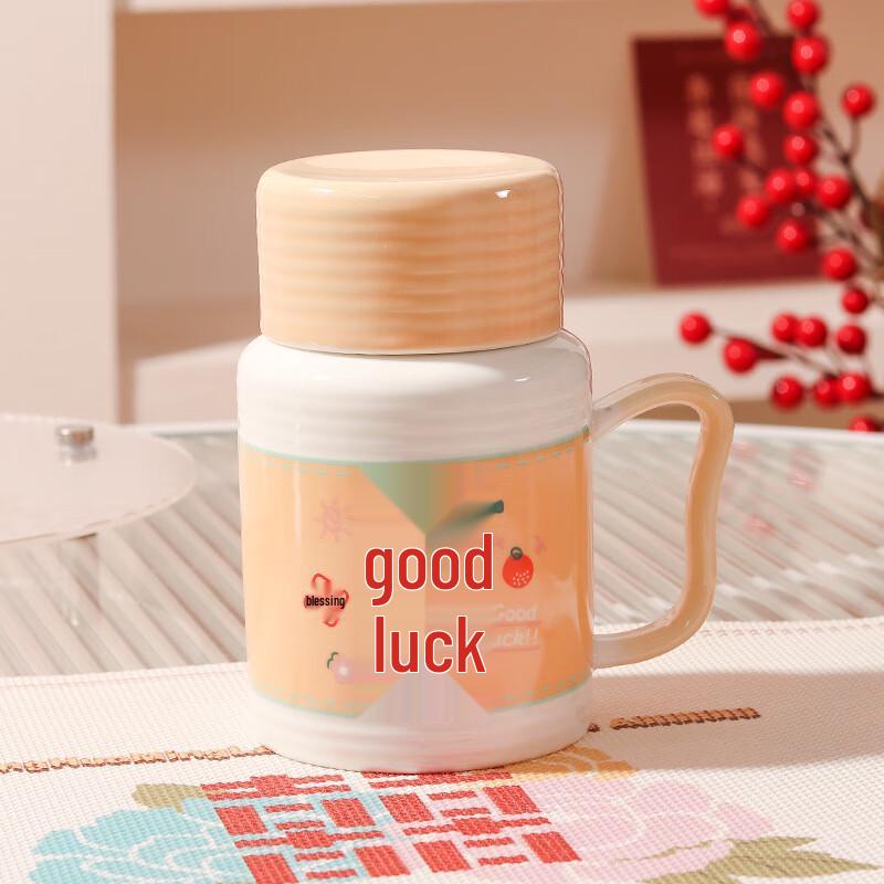 Baizi'en A52 Creative Ceramic Mug with Lid