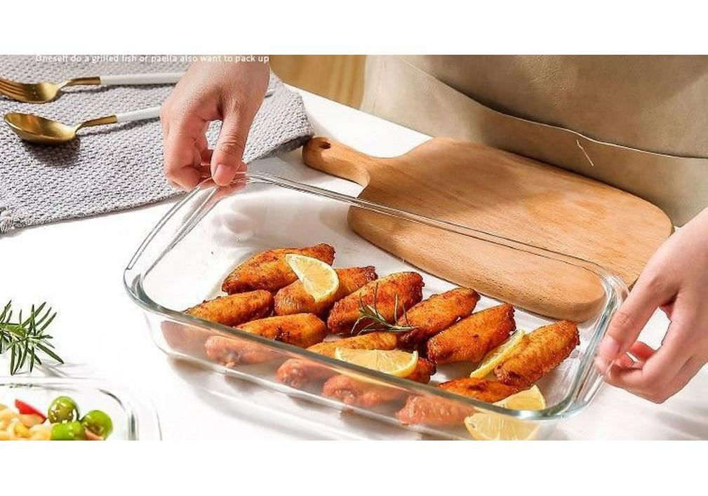High-Temperature Resistant Rectangular Borosilicate Glass Baking Dish