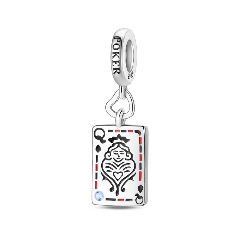 Black Spider Skeleton Charm Bead Components Skeleton Cat Poker Bead Component Pendant Bead Component Compatible With Copper Metal Authentic Original